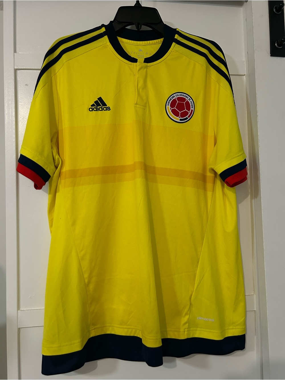 Colombia National Team Home Soccer Jersey Adidas Climacool 2015 Size XL